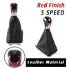High-quality Car Accessories Manual 5/6 Speed Leather Gear Shift Knob For VW Golf 7 MK7 GTI GTD 2013-2018