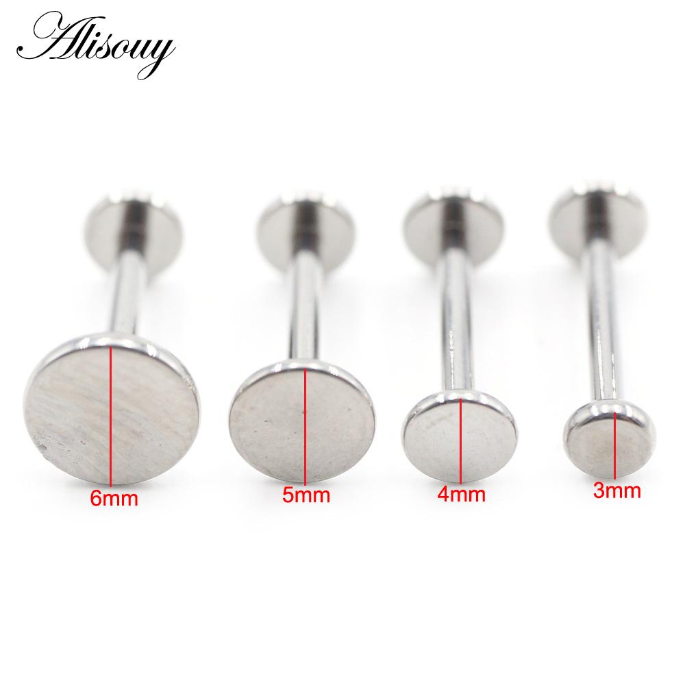 1ks titan s vnitřním závitem plochý eloxovaný kroužek na rty labreta do ucha Náušnice s tragusovou chrupavkou na činku Šperky na tělo