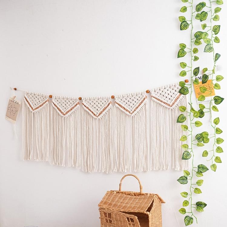 Macrame Wall Hanging Tapestry Hand-Woven Curtain for Home Bedroom Decoration