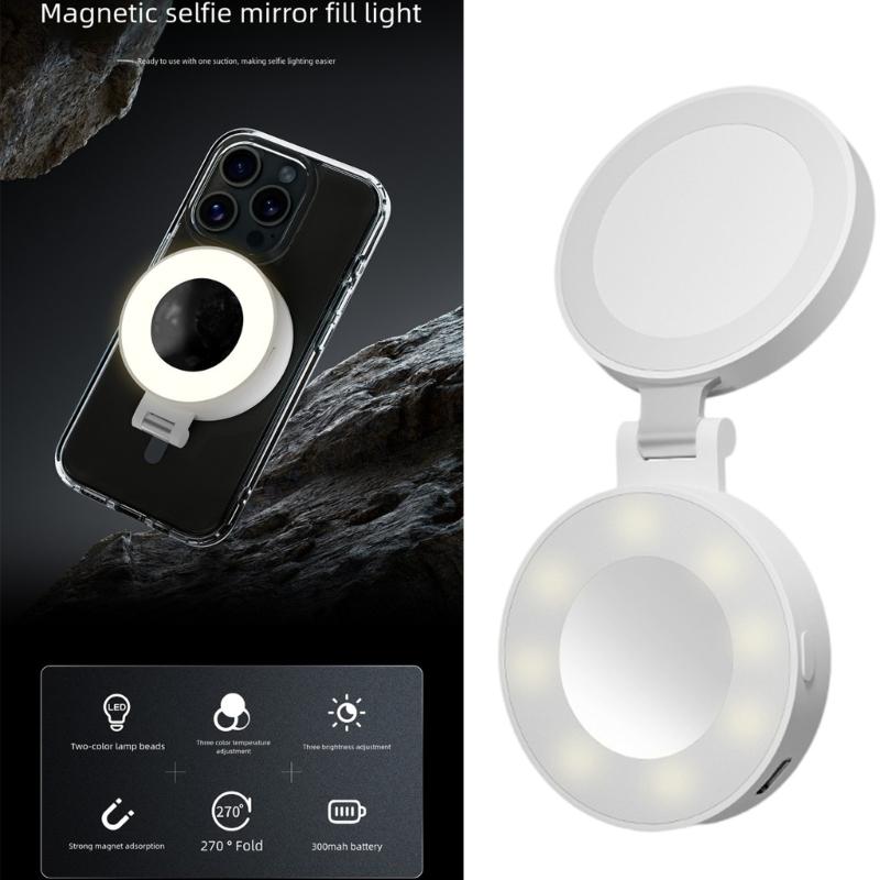 Magnetic Phone Fill Light Portable LED Photography Lighting For Video Shoots Selfies Vlog Indoor Outdoor Use