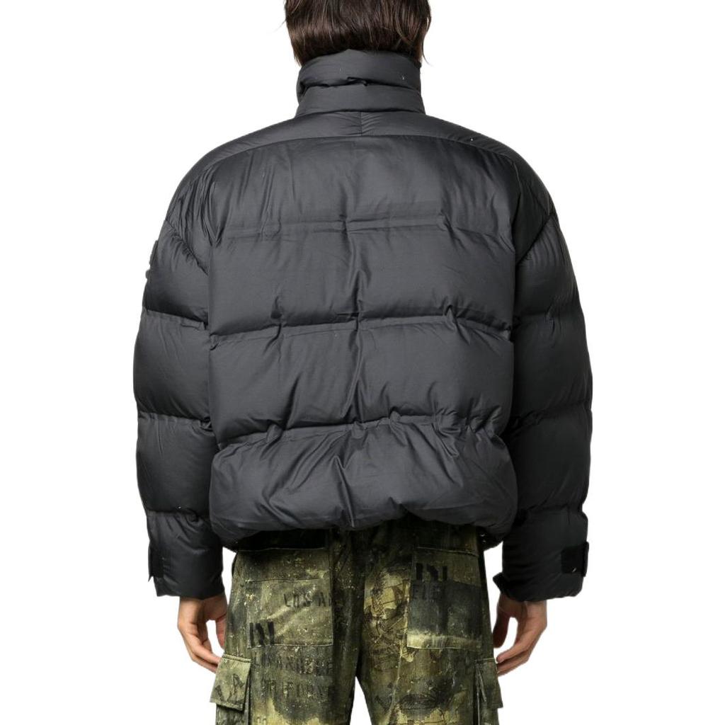 adidas Giacca da Uomo Originals Trefoil Logo Monocolore Zip Nascosta Collo Alto Capospalla Nero HM9221