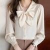 Navava Women S Ribbon Collar Long Sleeve blouSe Nb3123