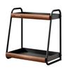 Double-Layer Kitchen Countertop Seasoning Rack for Oil, Salt, Soy Sauce, and Vinegar Storage