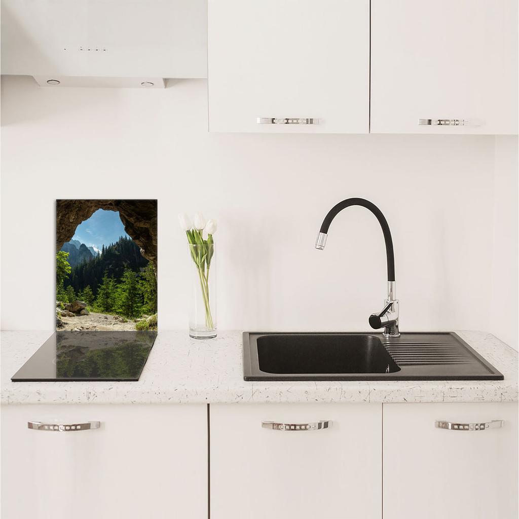 GLAS-SCHNEIDEBRETT 40x52 Bäume