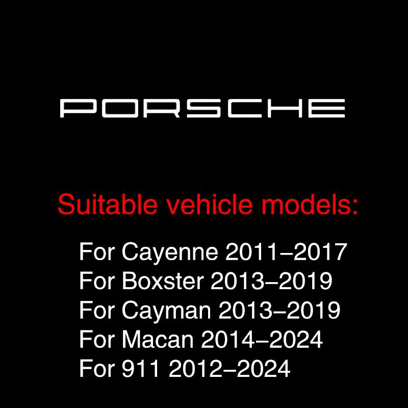 2Pcs Car Door HD Projector Lamp LED Decoration Atmosphere Light For Porsche Cayenne Panamera Macan 911 718 Taycan Boxster Cayman