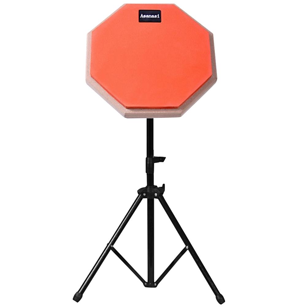 8 Inch Rubber Wooden Drum Practice Pad with Adjustable Stand Silent Practice Drum Pad Shock‑Absorbent Snare Drum Practice Pad