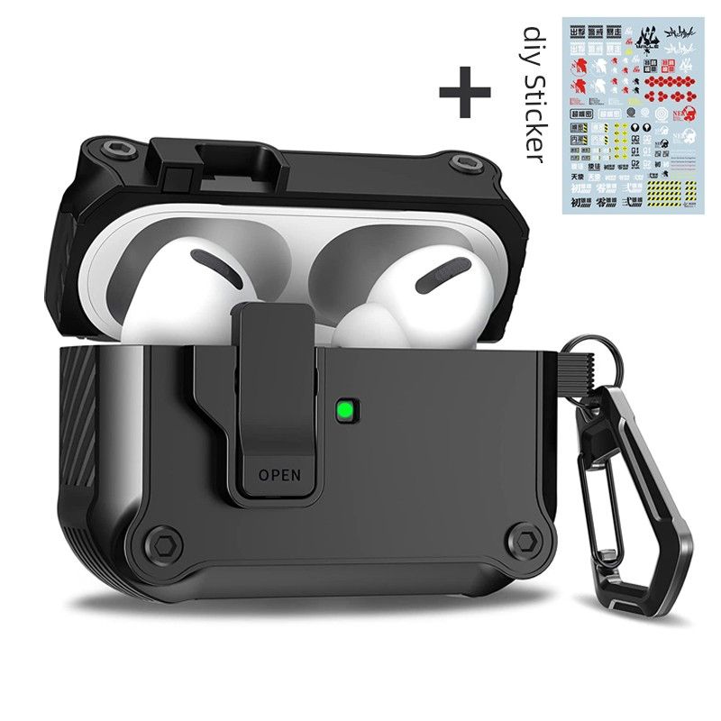 

Apple Protective Case Gundam Drop-Resistant DIY Apple Airpods 1/2 Black + Watermark Sticker