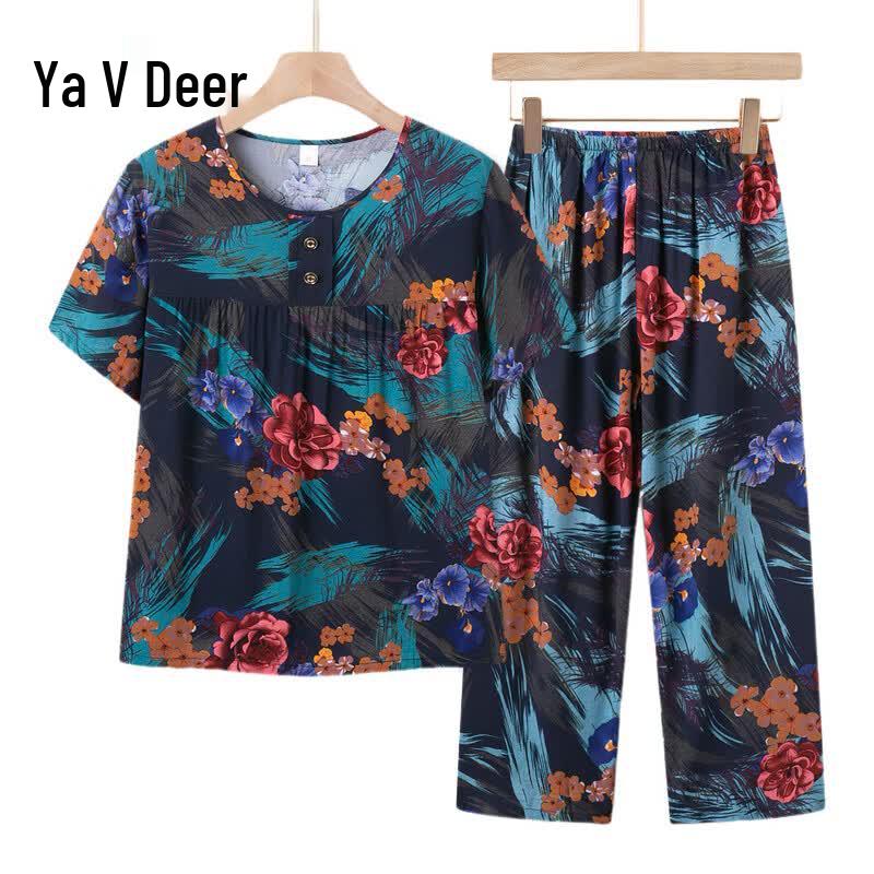 Yalu Women s Cotton Linen Summer Loungewear Set XL