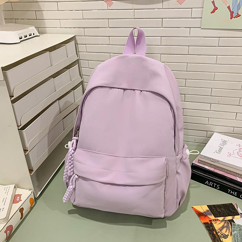New High-value Dopamine Macaron Color Casual and Simple Lightweight Backpack for Junior High School Students