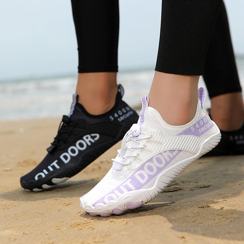 Sapatos de Água Feminino Masculino Secagem Rápida Cinco Dedos Descalço Novo Outdoor Montante Vadeando Natação Sapatos Aqua Verão Tênis de Praia