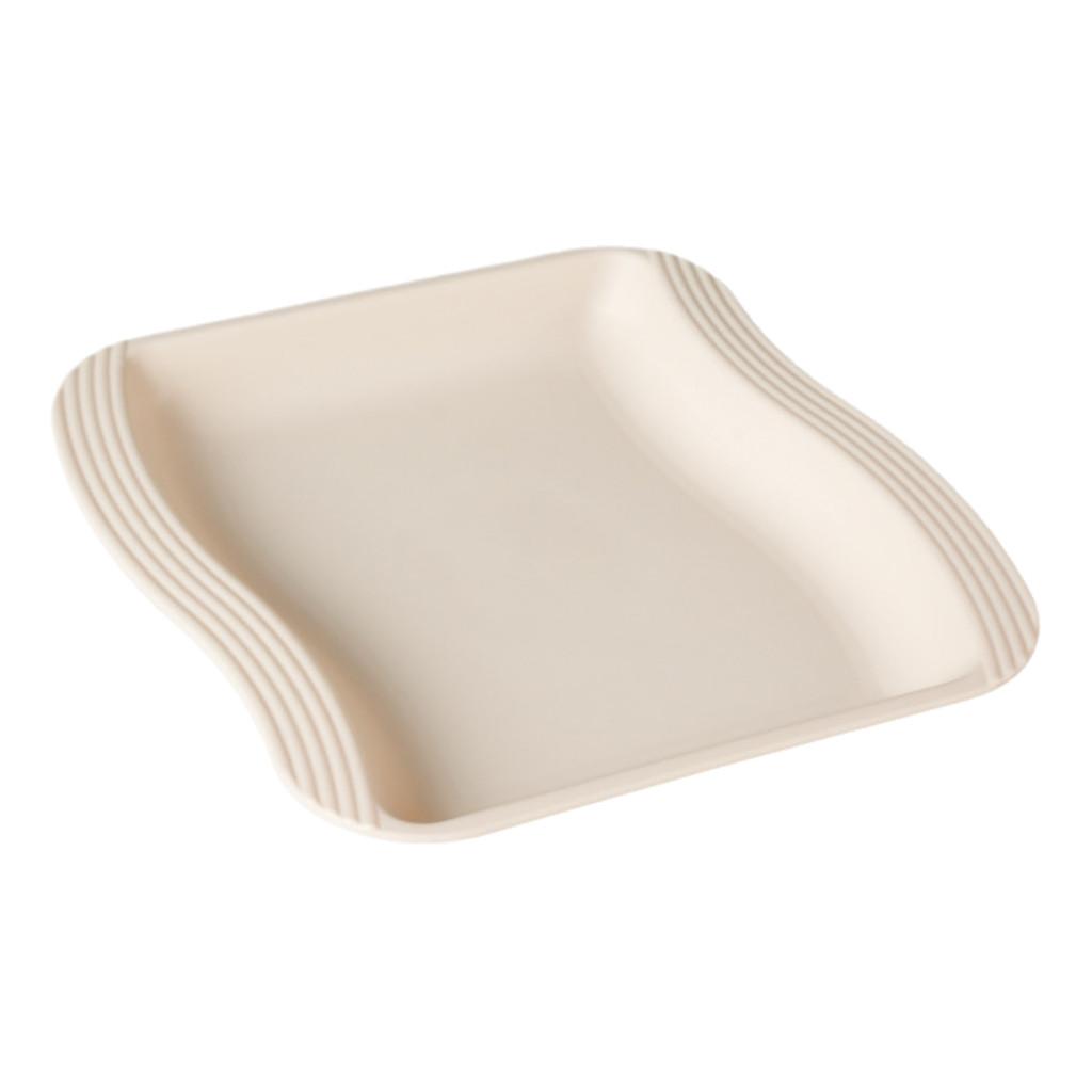 Plates Square Dessert Shape Twist Wave Dinner Serving Plates Restaurant Kitchen