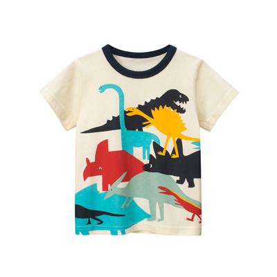 Barnkläder Sommar Ny Pojkars Kortärmad T-shirt Barnkläder Dinosaurie Tecknad Babykläder