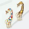 Stylish Enamel Giraffe Brooches for Women Unisex Animal Pins Friend Event Party New Gifts Jewelry Decoration Accessories