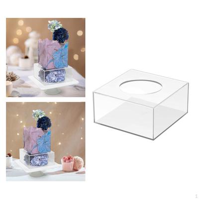 Acrylic Cake Stand Display Decoration Wedding Centerpiece Fillable Column Riser