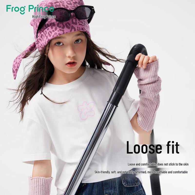 

Frog Prince Girls 2025 Summer Cotton Blend Short-Sleeve T-Shirt 120 cm
