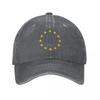 EU Europe European Union European Flag EU Stars Baseball Cap Rave Streetwear Women'S Hat Men'S