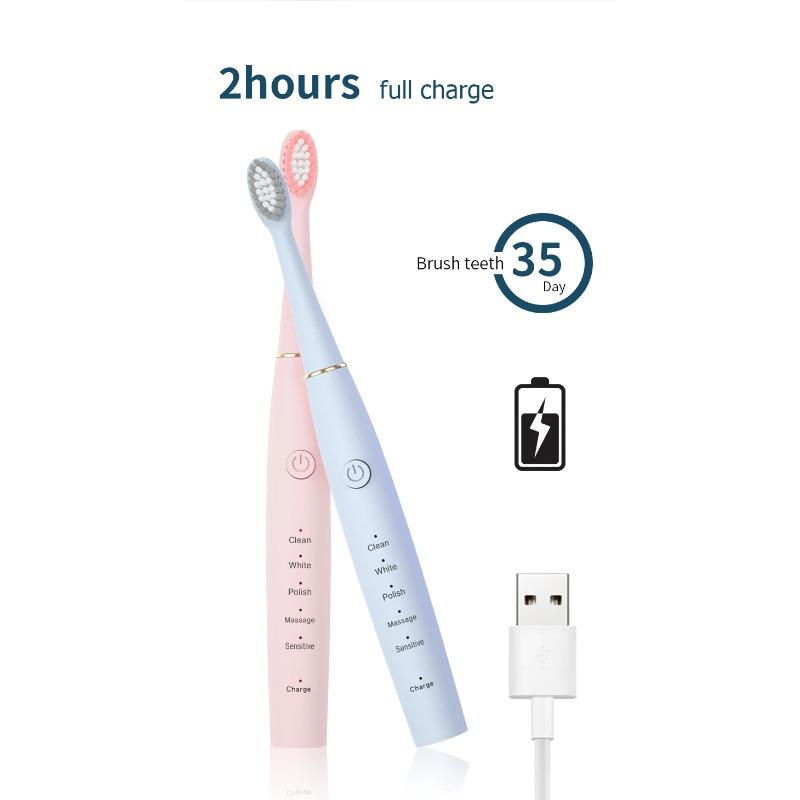 Electric Toothbrush for Adults Soft and Comfortable 3D DuPont Bristles 5 Smart Modes Portable IPX7 Waterproof Intelligent