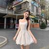 French White Suspender Dress Women's Summer Ballet Style Slim Bud Skirt Sweet Waist Tutu Skirt