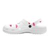 White Printed EVA Clogs for Women Men Flexible Lightweight Slip On Casual Shoes Soft Sole Summer Sandals Daily Comfort Wear