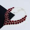 Collier délicat en argent sterling 925 avec grenat rouge, fait main, collier unisexe pour femme, cadeau de Thanksgiving