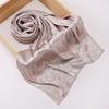 Elegant Women Silk Scarf Satin Solid Flower Wrap Shawl Sunscreen Bandana Hijab Mujer Scarve Pareo Beach Boho Headscarf Sweet New