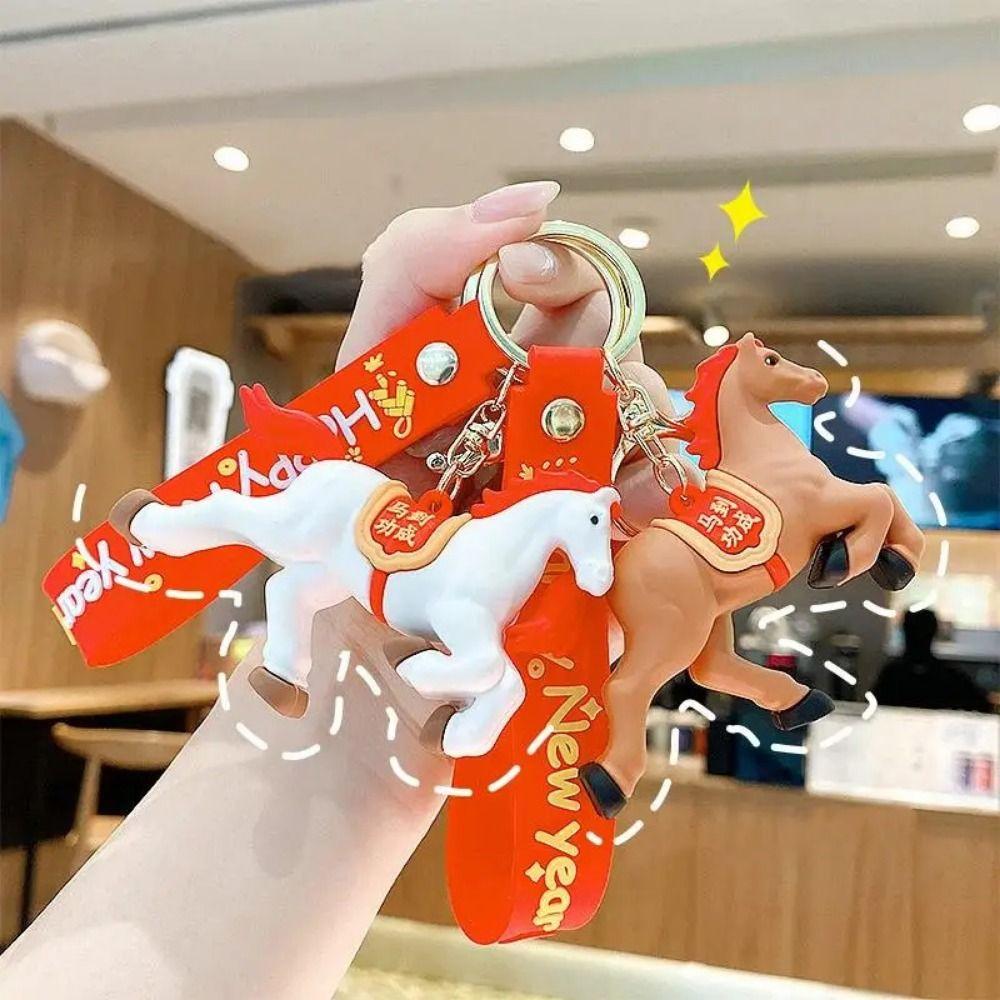 Chinese Zodiac Design Zodiac Horse Keyring Horse Design Car Key Chain  Spring  Festive Decor