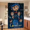 Anime Movie Coraline Shower Curtain - Water-Repellent And Leak-Resistant, Mold And Mildew Resistant For
