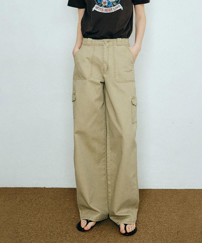 AAU Washed Cargo Pants_Beige