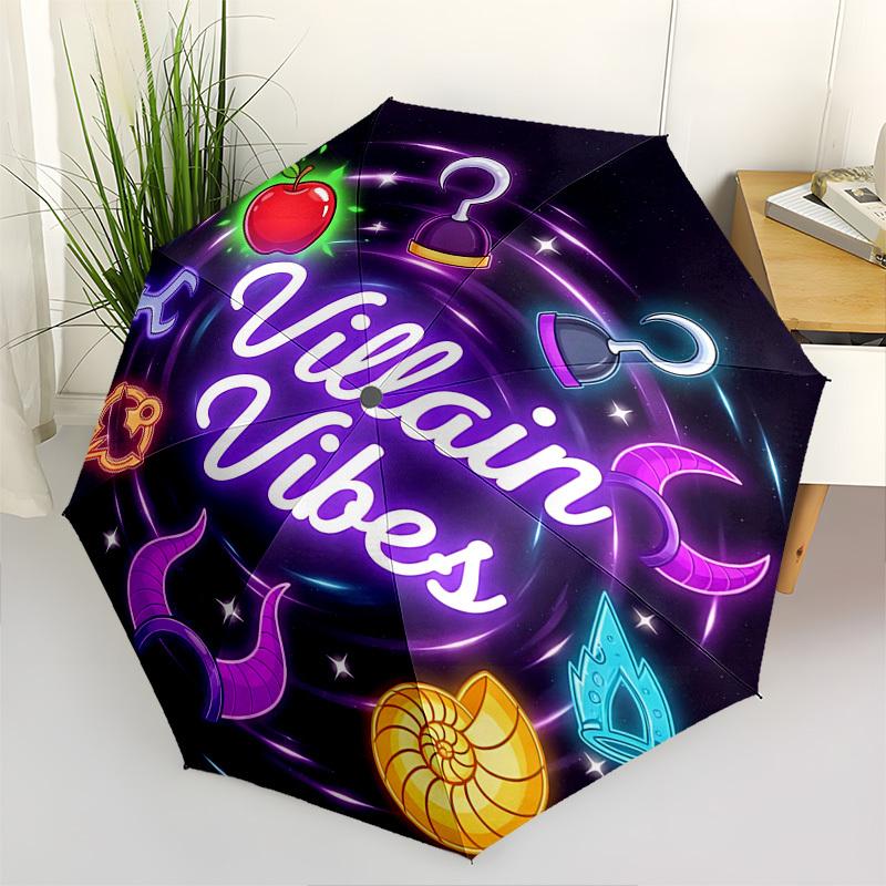 

Villain, Vibes Themed Automatic Opening and Closing Umbrella, Brightly Colored 8-rib Portable Umbrella, Suitable for Men and Women, A Perfec