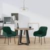 Dining Chairs 2 Pcs Dark Green Velvet