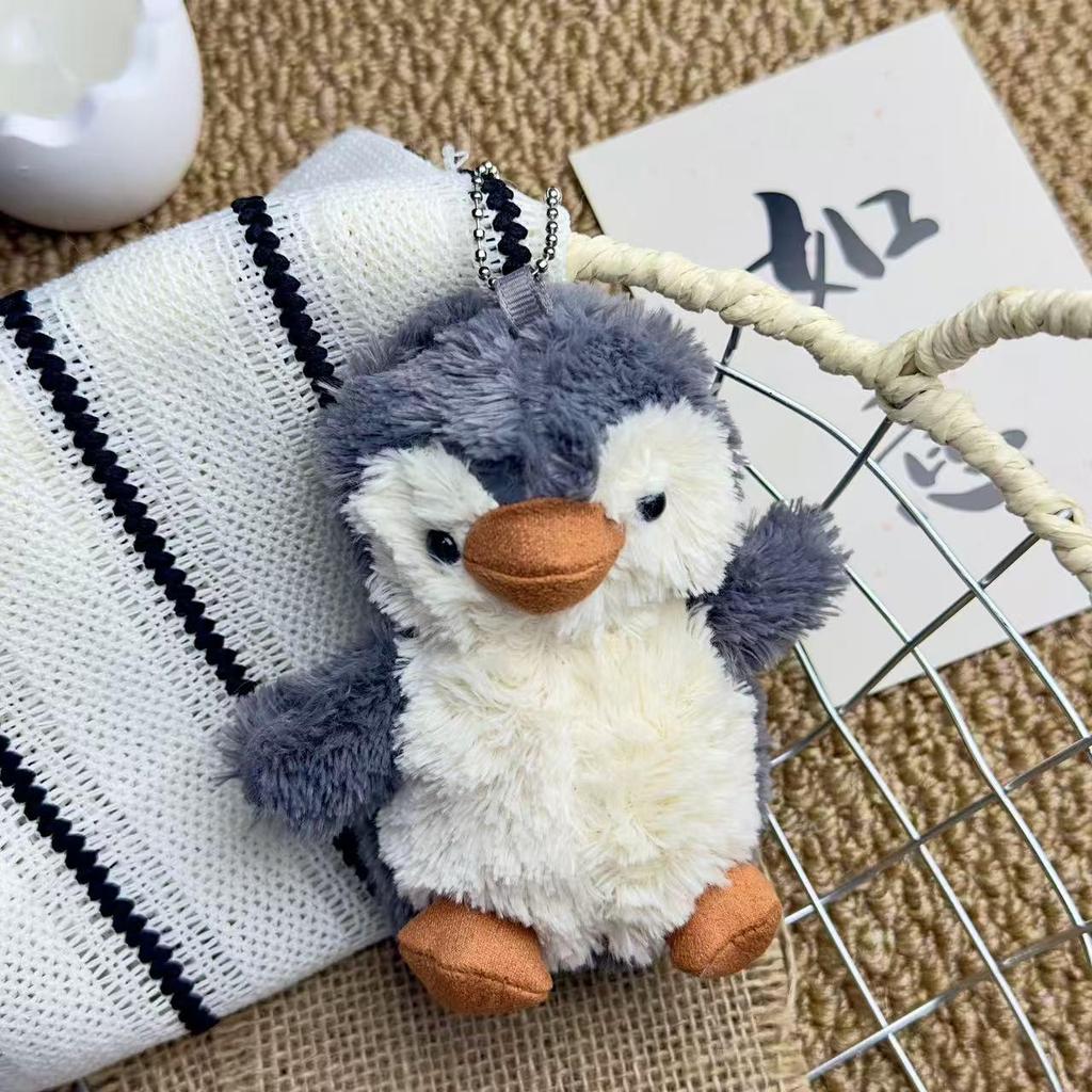 Adorable Penguin Plush Toy Pendant - Cute Red Peanut Design