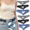 Invisible No Trace Elastic Belt for Men Women Stretch Waistband Student Military Training Jean Pants Waist Adjuster Easy Wear