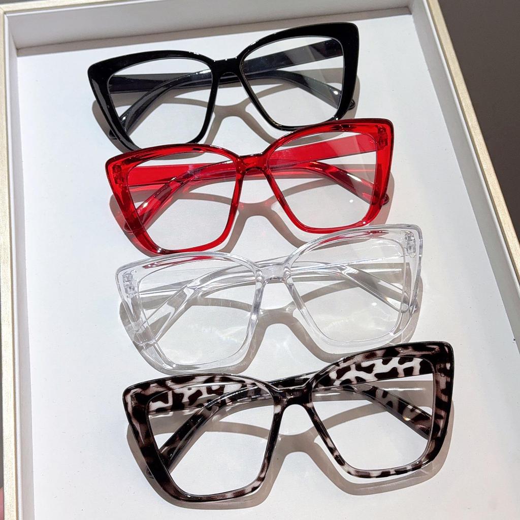 Chic Cat-Eye Sunglasses: European & American Style with Large Frames and Versatile, Trendy Design