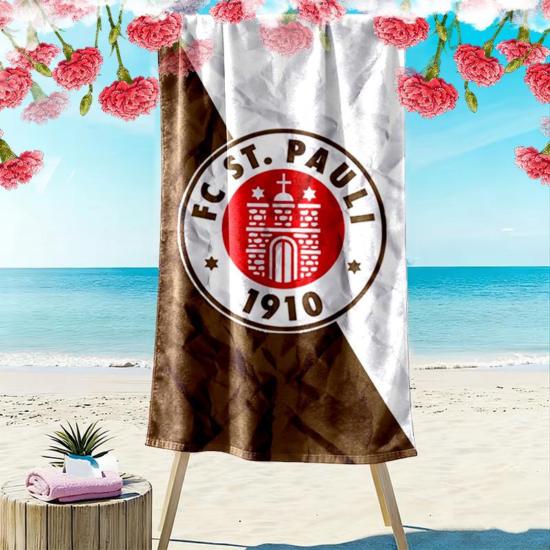 St. Pauli FC Print Strandtuch, Großes Weiches Schnelltrocknendes Handtuch für Strand Camping Schwimmen 70cmx140cm(27x55inch)