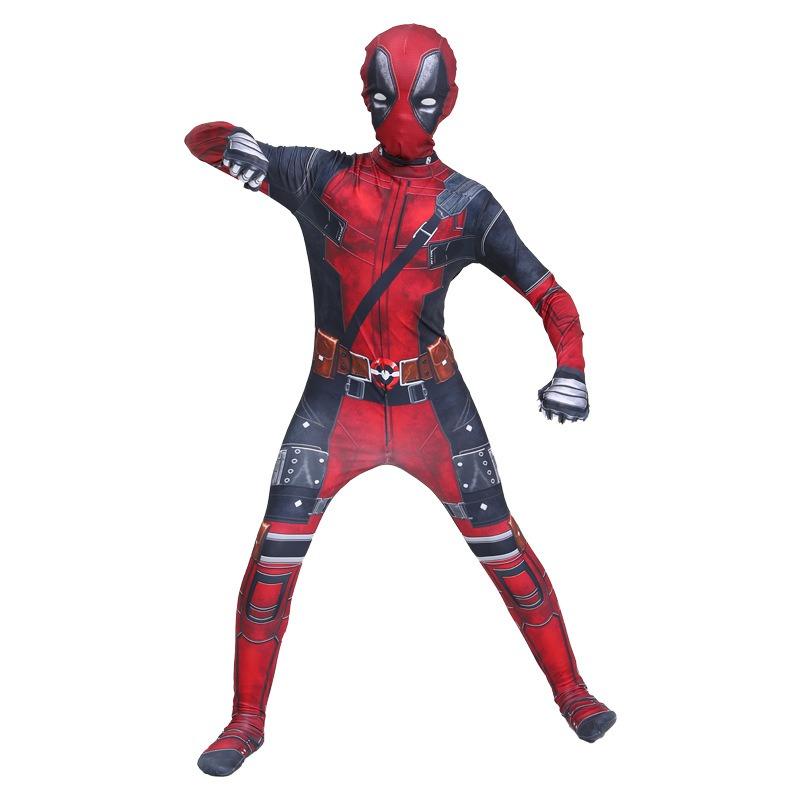 Spider Hero Cosplay Costume, Kids Deadpool Bodysuit Cosplay Halloween Costume Kids Adult