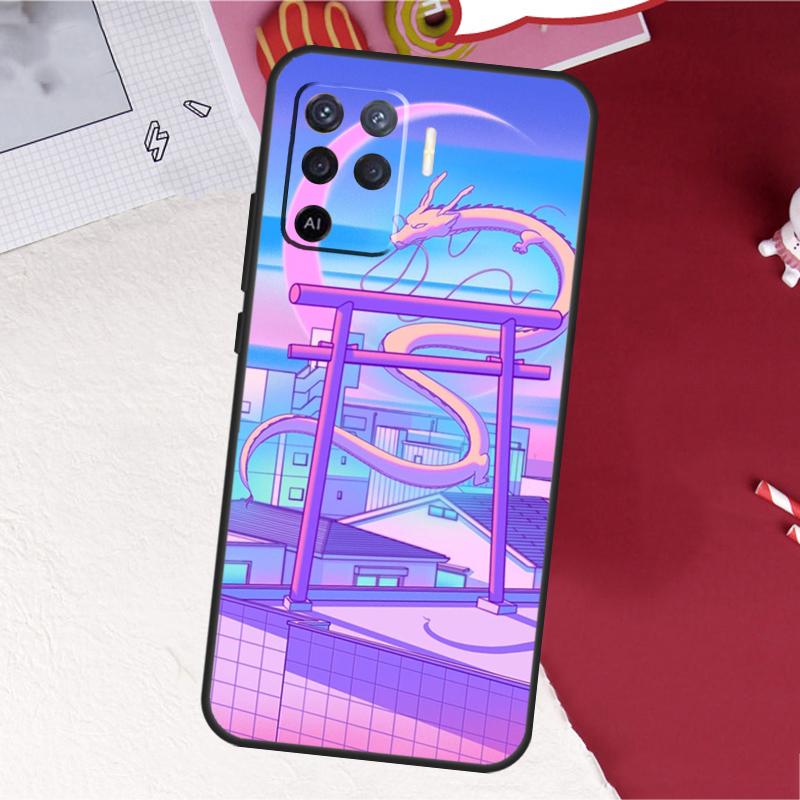 Pastel Japan Kyoto City Case For Oppo A18 A98 A38 A58 A78 A60 A80 A40 A96 A76 A16 A94 A74 A54 A15 A17 A57 A77 A5 Pro
