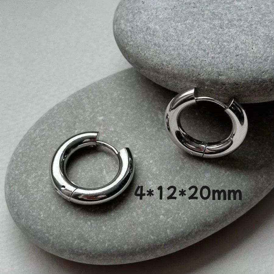 Asymmetry Punk Red Peach Heart-shaped Pendant Earrings for Women Simple Geometric Circular Ear Buckle Jewelry Gift