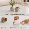 LED-Couchtisch mit Stauraum, 2-stufiger moderner Mitteltisch mit offenem Fach und Fernbedienung für das Wohnzimmer, Hochglanz Weiß