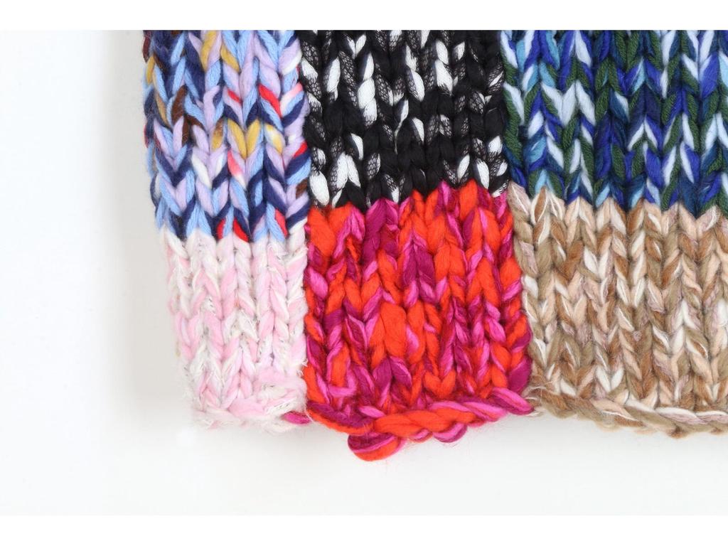 Color Block Striped Rainbow Sweater Vest for Women – Knitted European & American Style Pullover 2025 Edition