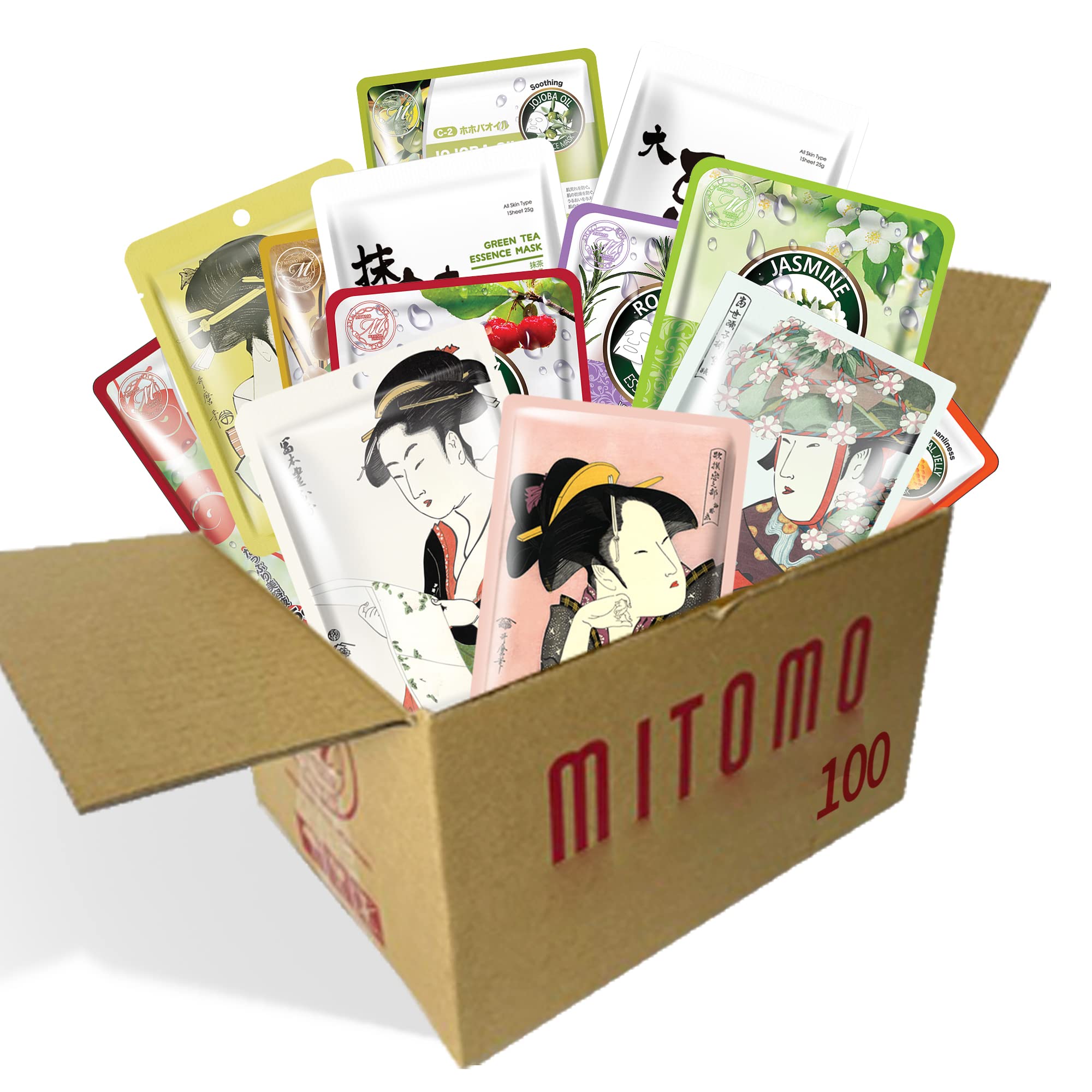 

MITOMO Lucky Bag 100 pieces individually wrapped beauty face pack made in Japan intensive moisturizing lucky bag manager s top pick Beauty mask pack
