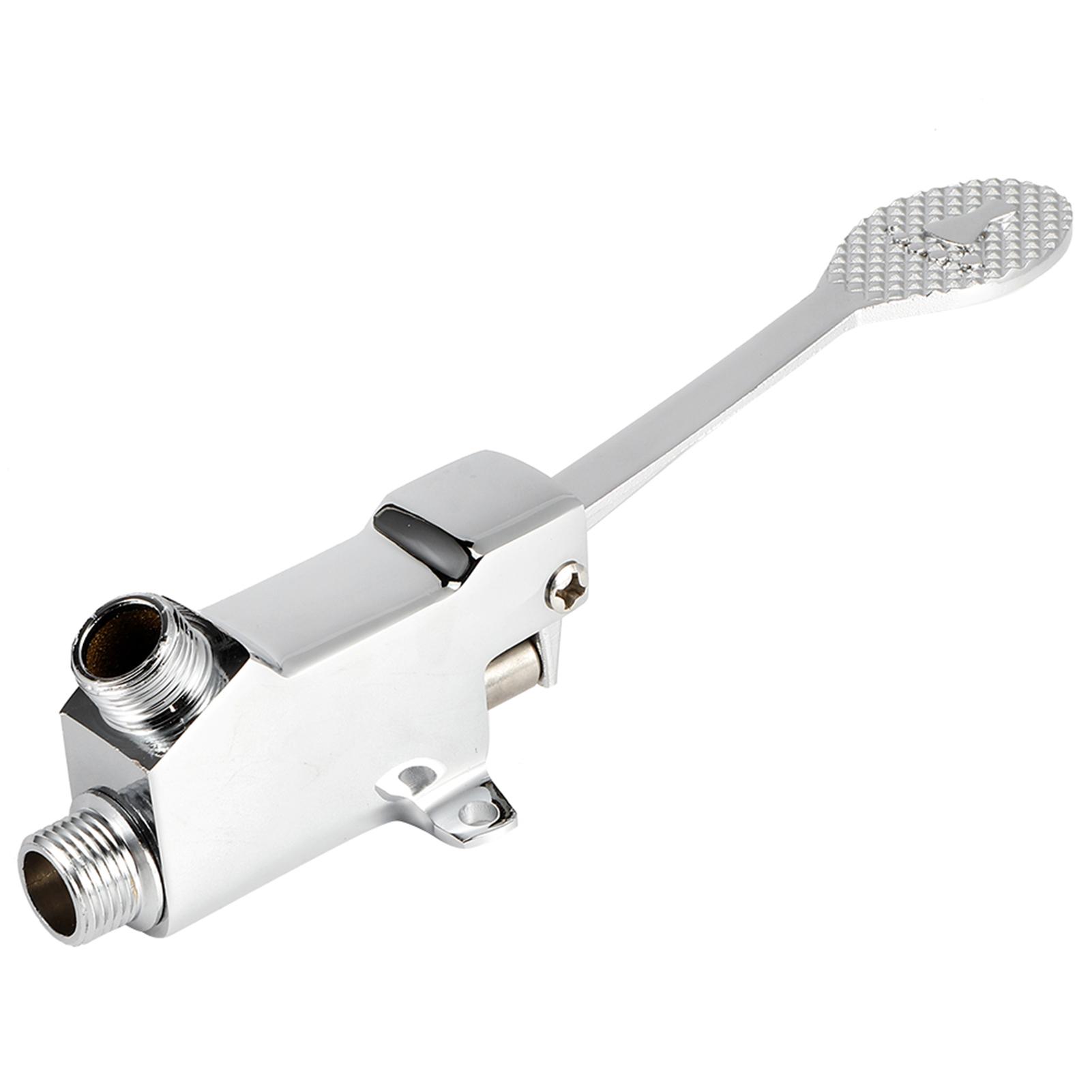 

G1 2 Thread Floor Mount Foot Pedal Valve for Hospital Laboratory Factory Water Faucet белый