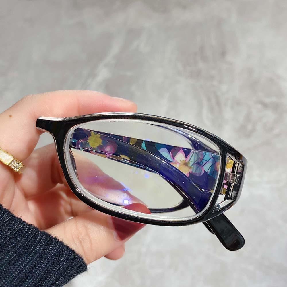 PC Elderly Reading Eyewear Flower Printed Anti Blu-ray Eyewear Watch Movie