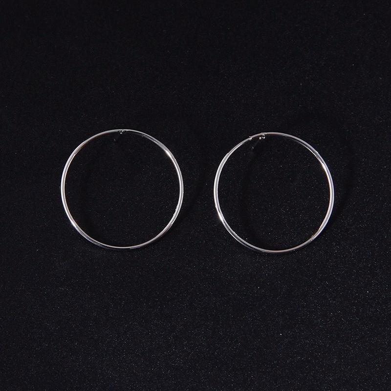 Korean Fashion  Big Round Circle Hoop Earrings for Women Geometric Ear Hoops Earing Brincos