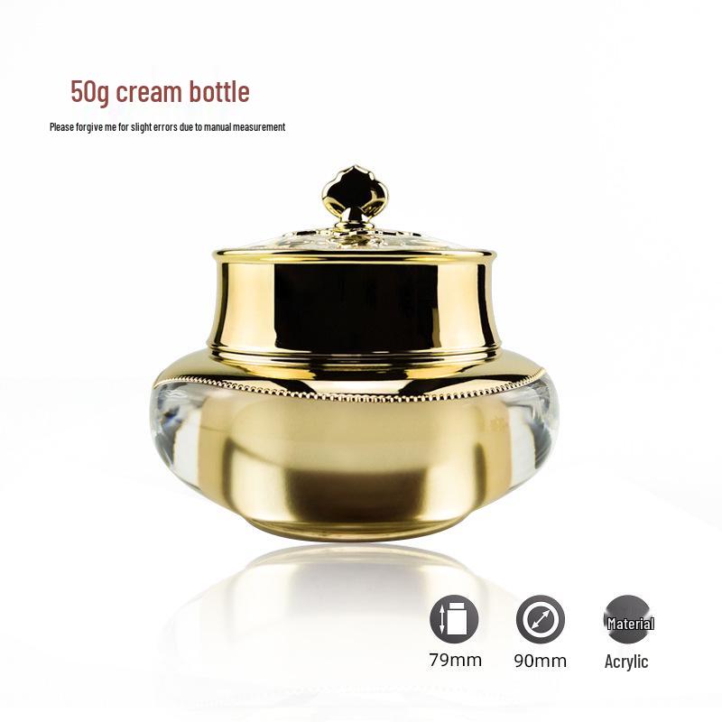 Crown Set: Face Cream, Eye Cream, Lotion, Essence, and Fine Spray Cosmetic Bottles