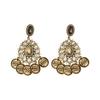 Silver Needle Retro Diamond-Inlaid Water Drop Tassel Earrings: Vintage Style, Light Luxury, High-End Feel, Fashionable Stud Accessories.