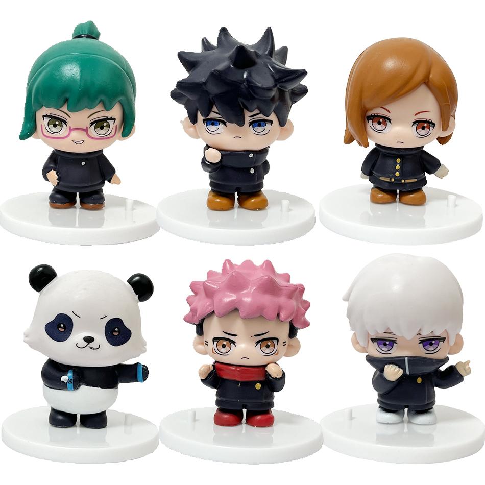 Jujutsu Battle Anime Q Version Five Way Wu Xia You Jie Wild Rose Anime Cute Handmade Pvc Model Anime Toy Ornament Festival Gift