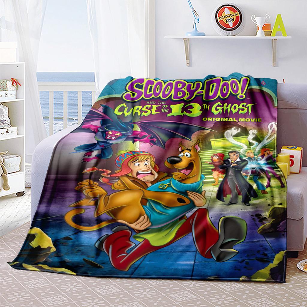 Halloween fantasy comedy adventure cartoon movie Scooby-Doo blanket soft home furnishing nap decoration four seasons warm Sherpa blanket U13