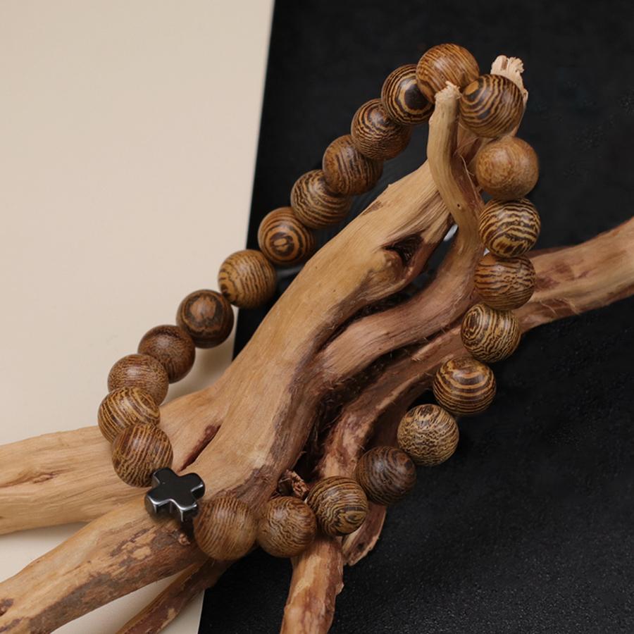 Minimalist Cross Bracelet Men 8mm Natural Tiger Eyes Lava Hematite Stone Healing Braslet Bangle Leisure Versatile Accessories