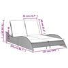 VidaXL Chaise Longue avec Coussins, Lit de Repos avec Dossier Réglable, Bain de Soleil, Meuble de Jardin Extérieur, Moderne, 368292