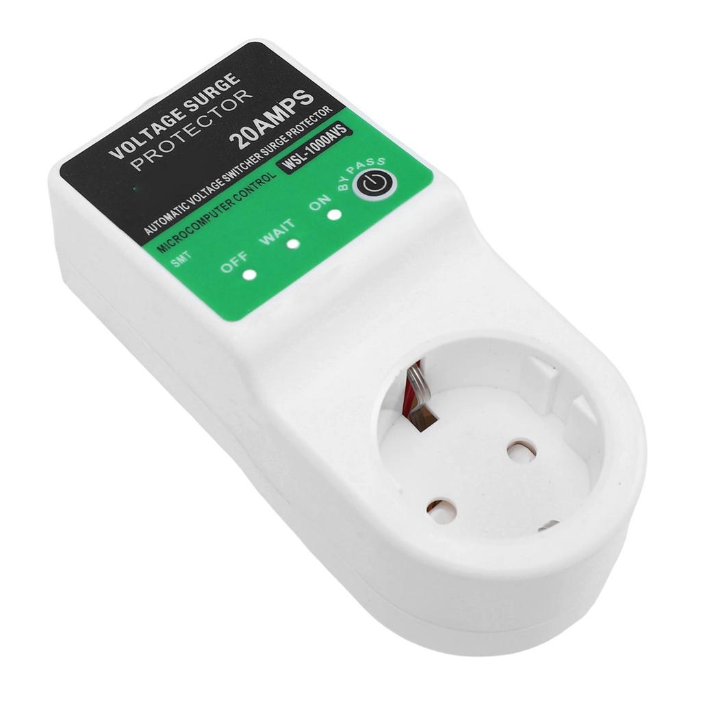 Voltage Protector Outlet 20A Undervoltage Overvoltage Guard Surge Protector with Indicator Light for Home Appliance EU